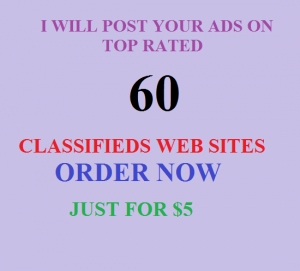I Will post your advertisements in 50 Top Rated Classified S